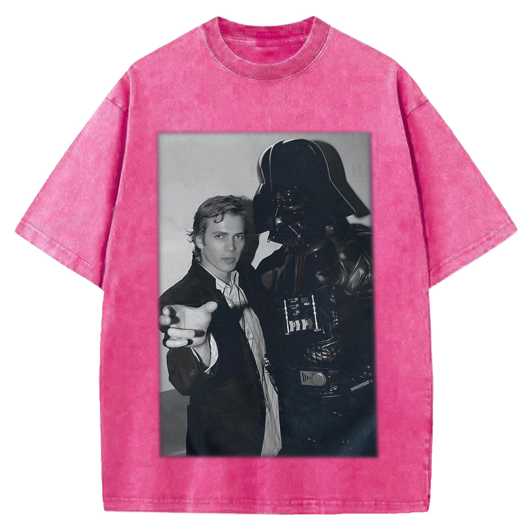 Star Wars Vintage Japanese Design Washed Crew Neck T-Shirt