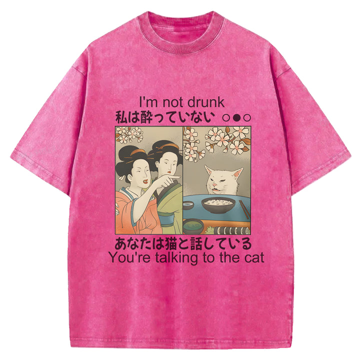 I'm Not Drunk Washed Crew Neck T-Shirt