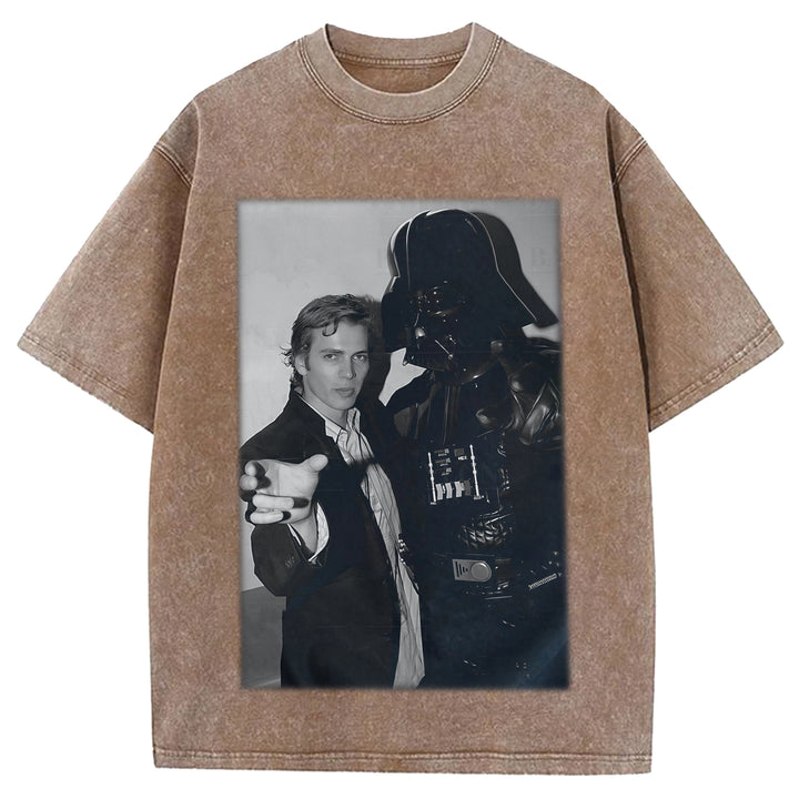 Star Wars Vintage Japanese Design Washed Crew Neck T-Shirt