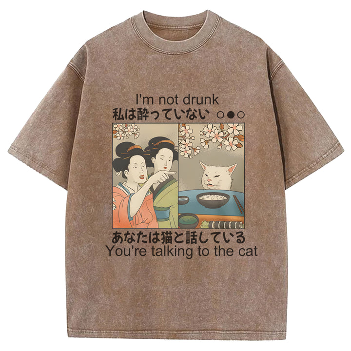 I'm Not Drunk Washed Crew Neck T-Shirt