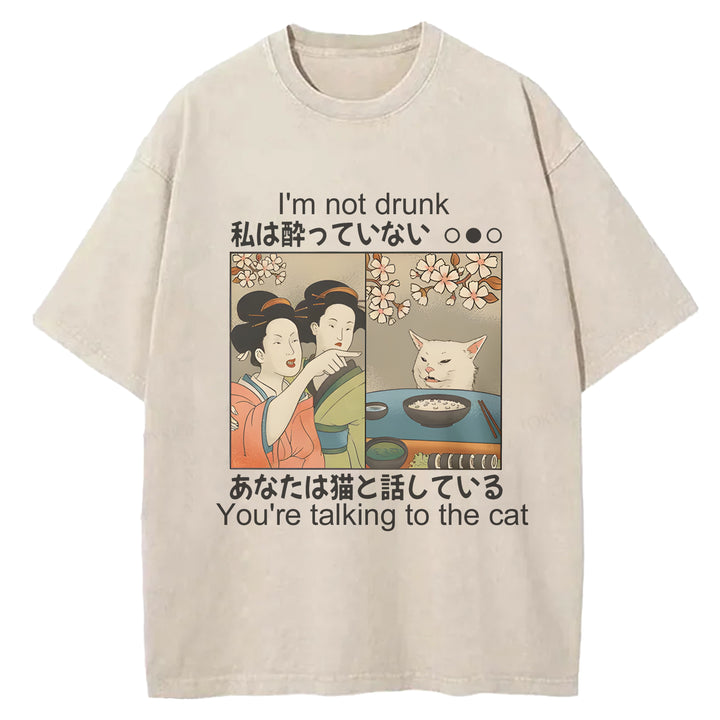 I'm Not Drunk Washed Crew Neck T-Shirt