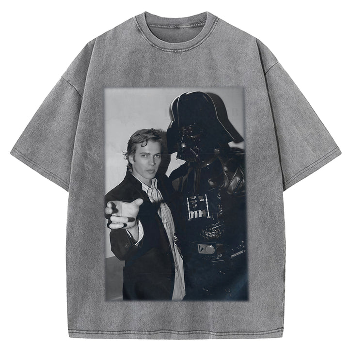 Star Wars Vintage Japanese Design Washed Crew Neck T-Shirt