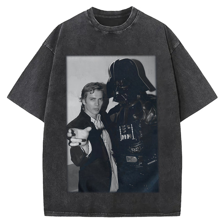 Star Wars Vintage Japanese Design Washed Crew Neck T-Shirt
