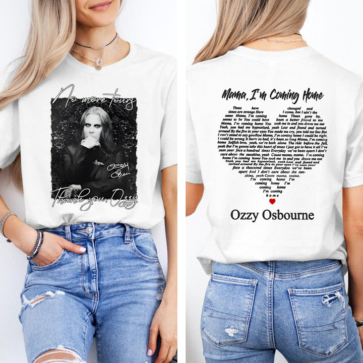No More Tour Ozzy Osbourne Print Crew Neck T-shirt