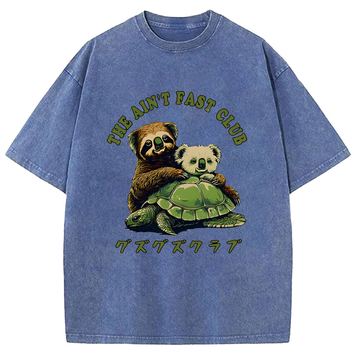 The Ain't Fast Club Washed Crew Neck T-Shirt