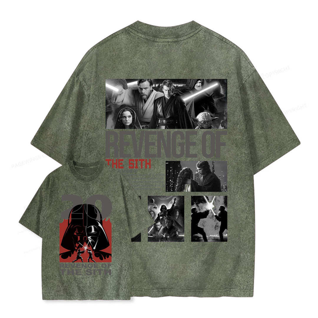 Star Wars Vintage Japanese Design Washed Crew Neck T-Shirt