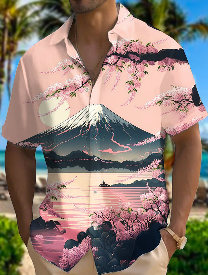 Sakura Mt.Fuji Hawaiian Shirt