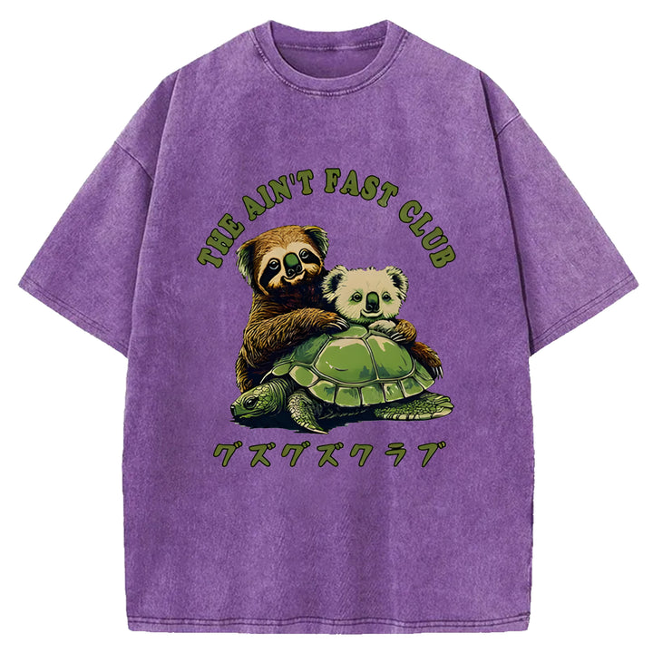 The Ain't Fast Club Washed Crew Neck T-Shirt