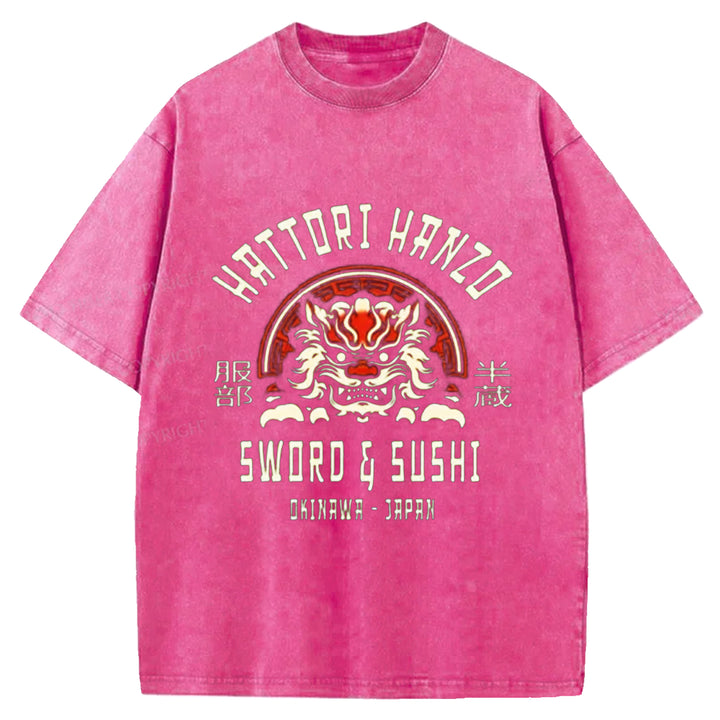 HATTORI HANZO Washed Crew Neck T-shirt