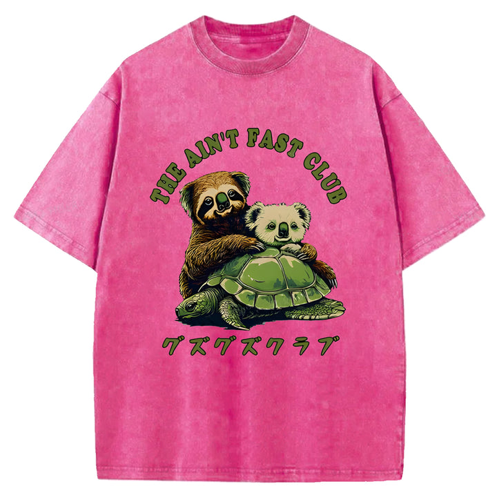 The Ain't Fast Club Washed Crew Neck T-Shirt