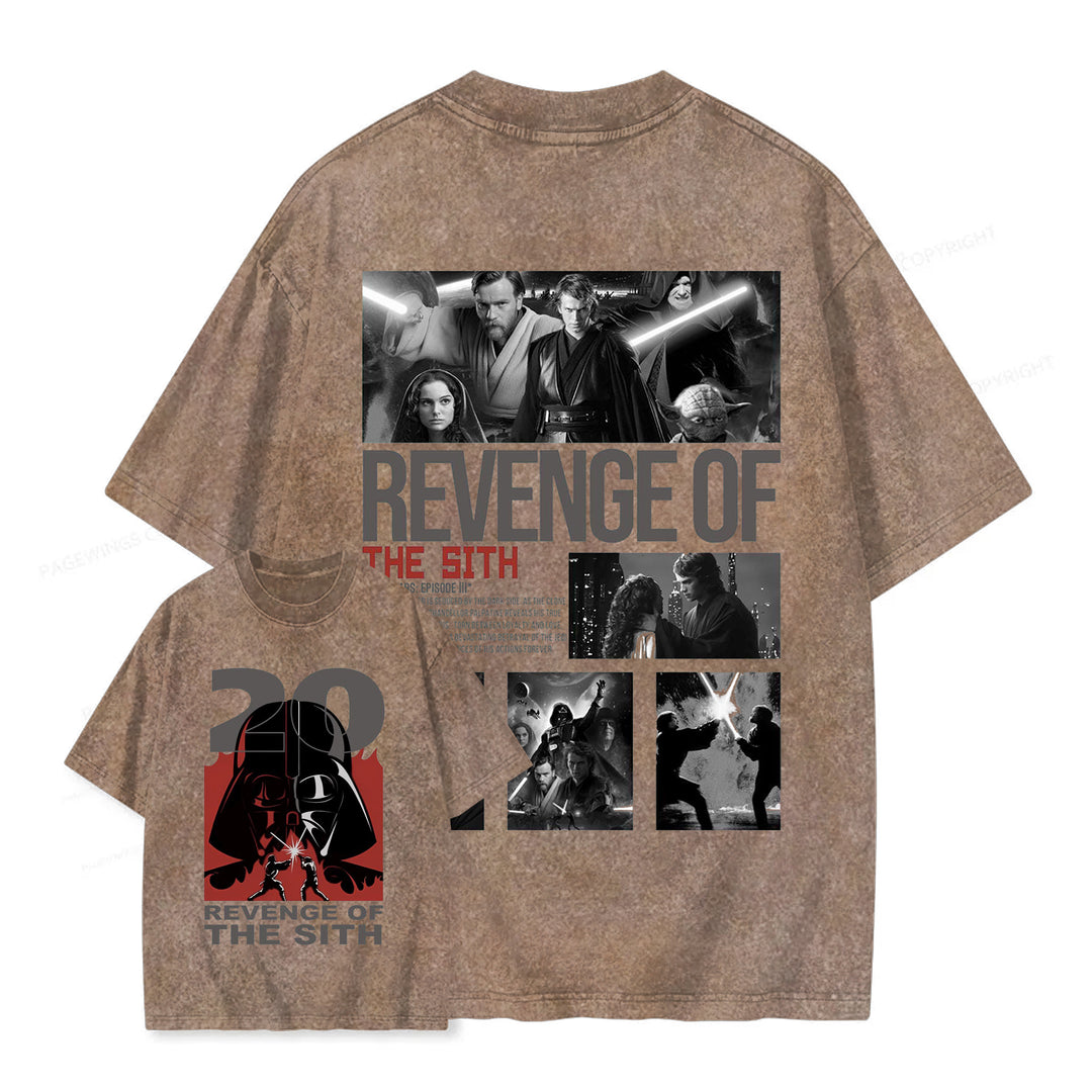 Star Wars Vintage Japanese Design Washed Crew Neck T-Shirt