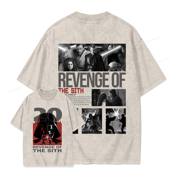Star Wars Vintage Japanese Design Washed Crew Neck T-Shirt