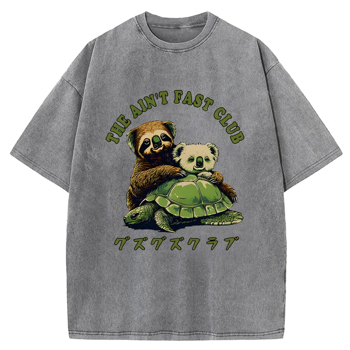 The Ain't Fast Club Washed Crew Neck T-Shirt