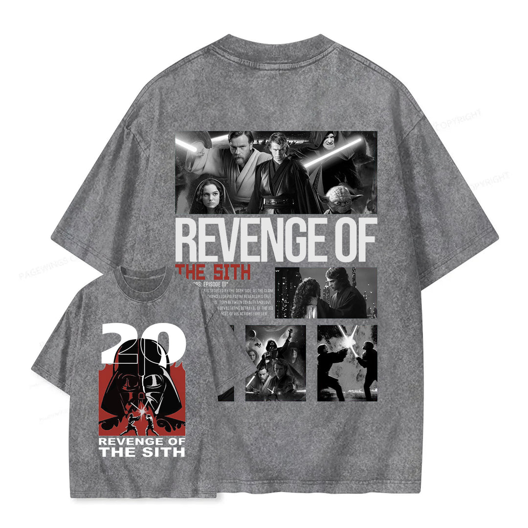 Star Wars Vintage Japanese Design Washed Crew Neck T-Shirt