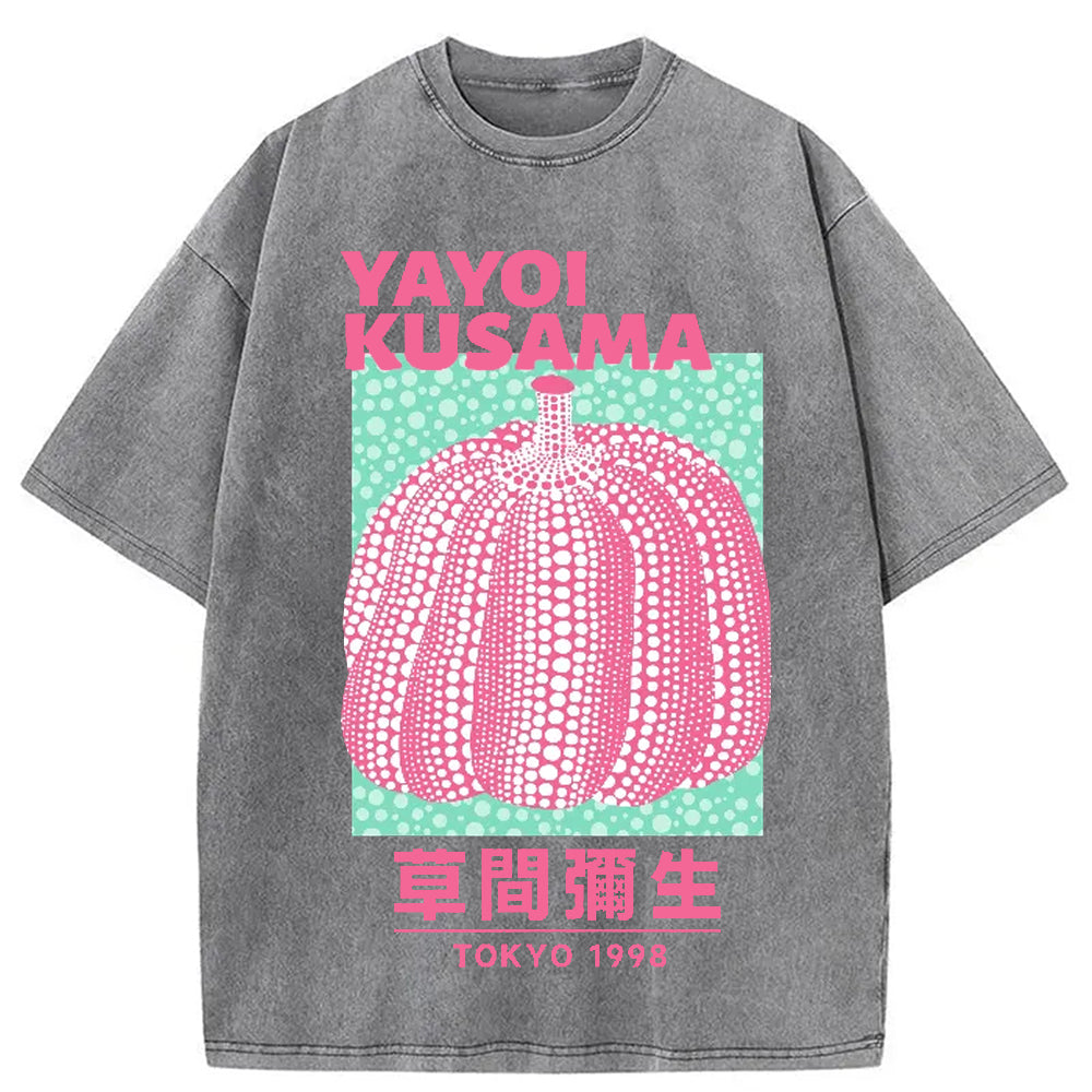Yayoi Kusama Pumpkin TOKYO 1998 Vintage Washed Crew Neck T-Shirt