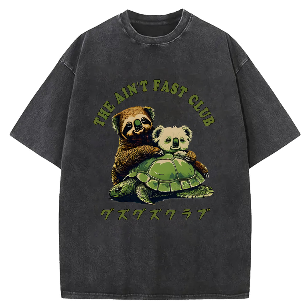 The Ain't Fast Club Washed Crew Neck T-Shirt