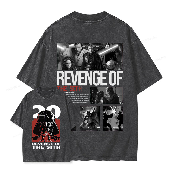 Star Wars Vintage Japanese Design Washed Crew Neck T-Shirt