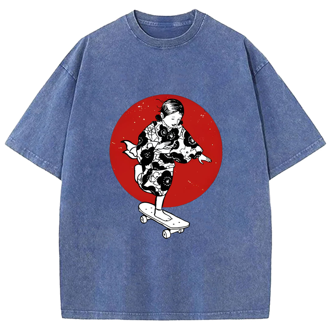 Japan Bonsai Washed Crew Neck T-Shirt