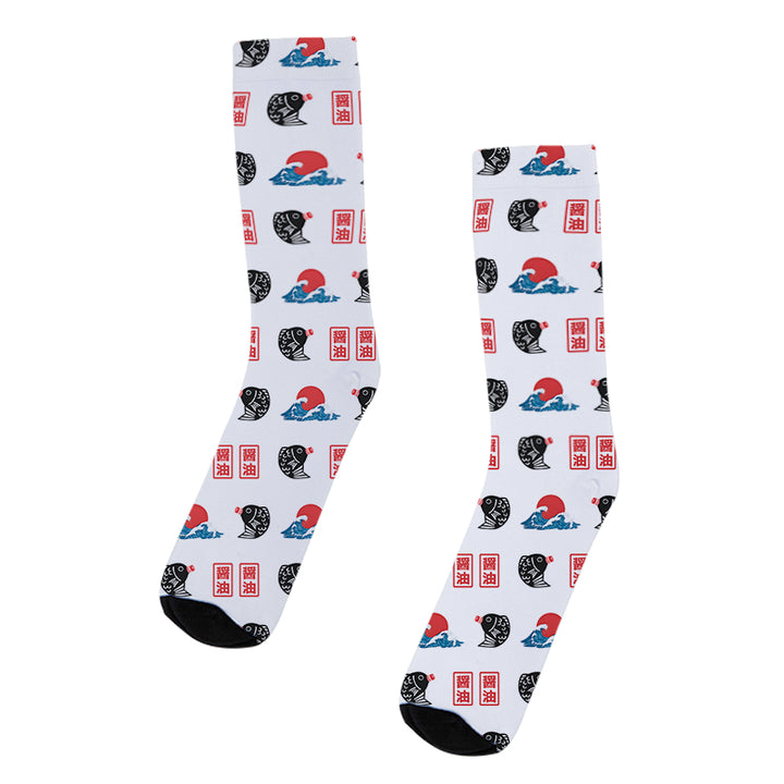 Japanese Soy Sauce And Wave Socks