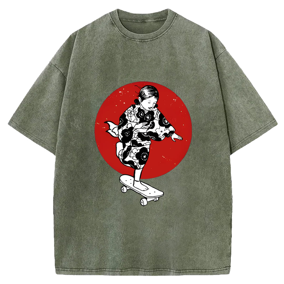 Japan Bonsai Washed Crew Neck T-Shirt