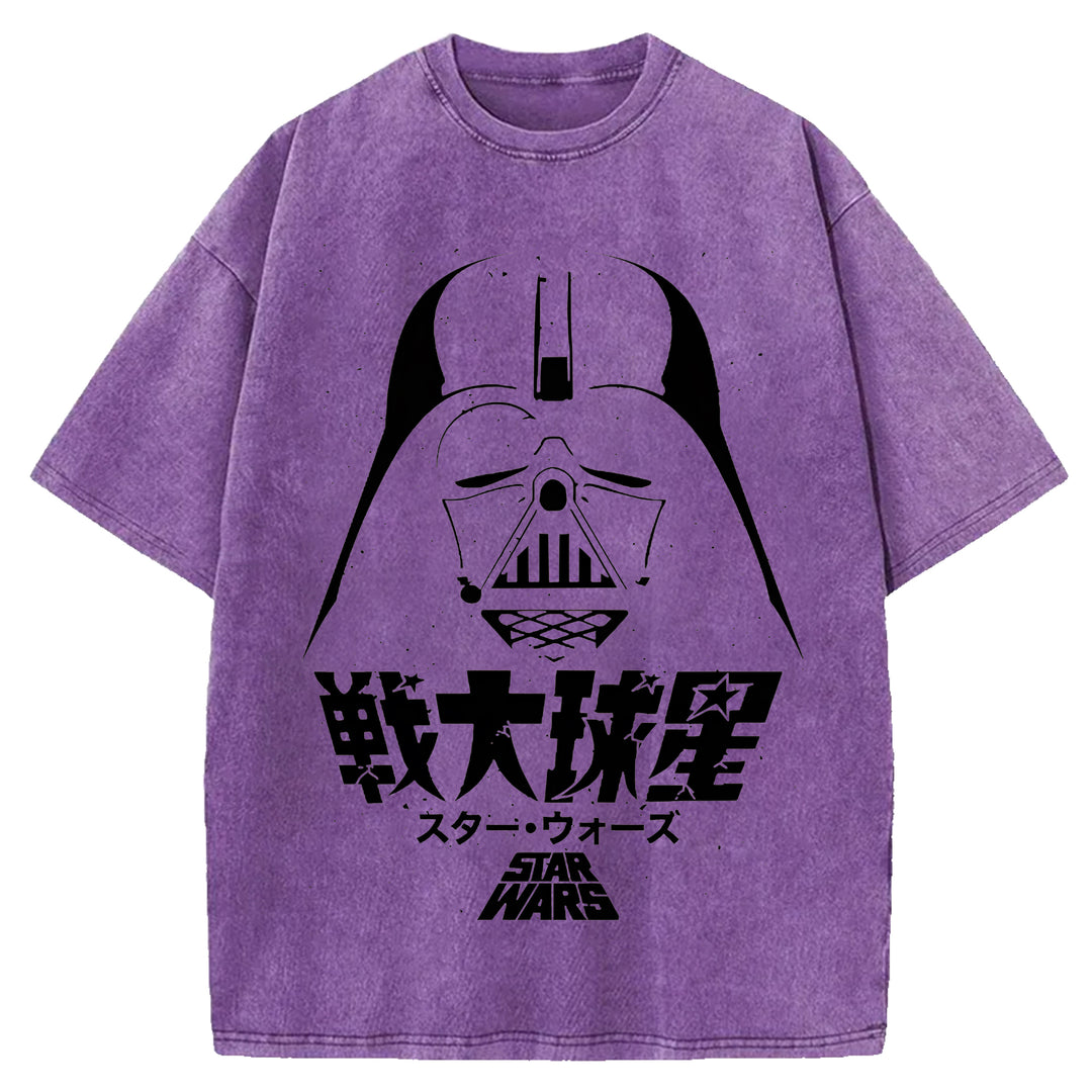 Star Wars Vintage Japanese Design Washed Crew Neck T-Shirt