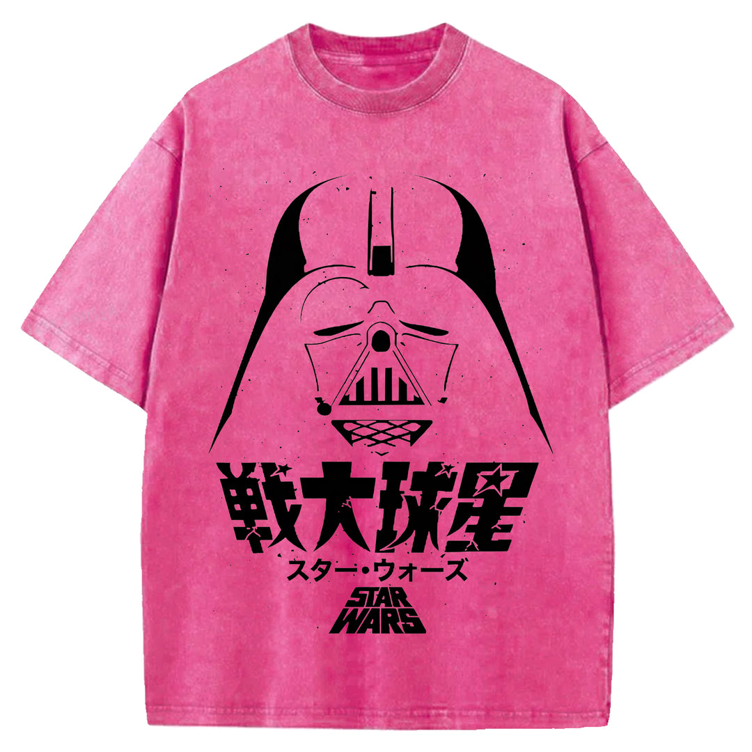 Star Wars Vintage Japanese Design Washed Crew Neck T-Shirt
