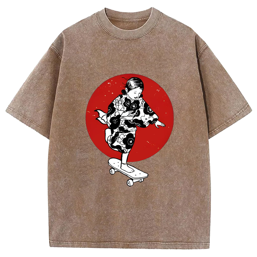 Japan Bonsai Washed Crew Neck T-Shirt