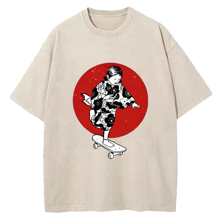 Japan Bonsai Washed Crew Neck T-Shirt