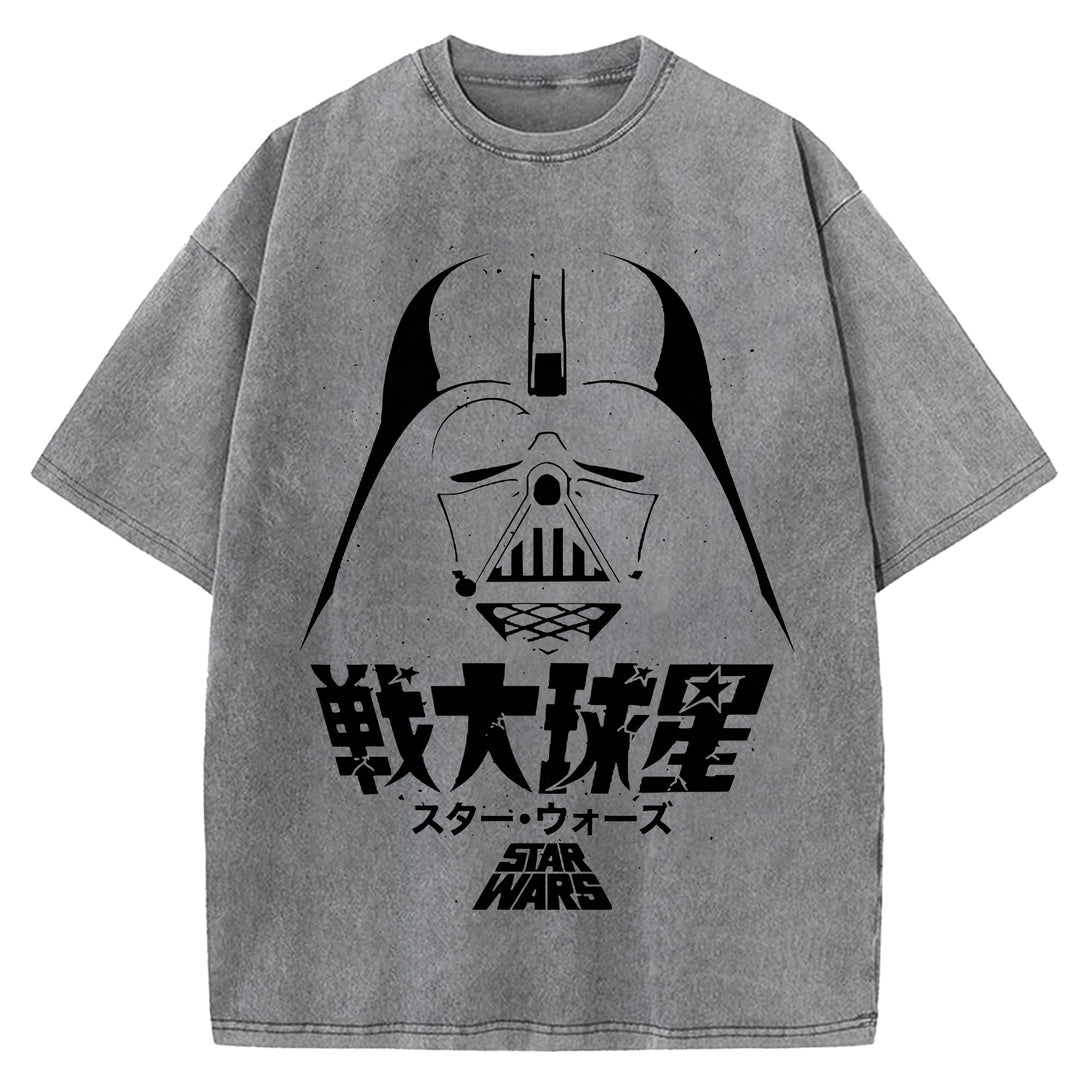 Star Wars Vintage Japanese Design Washed Crew Neck T-Shirt