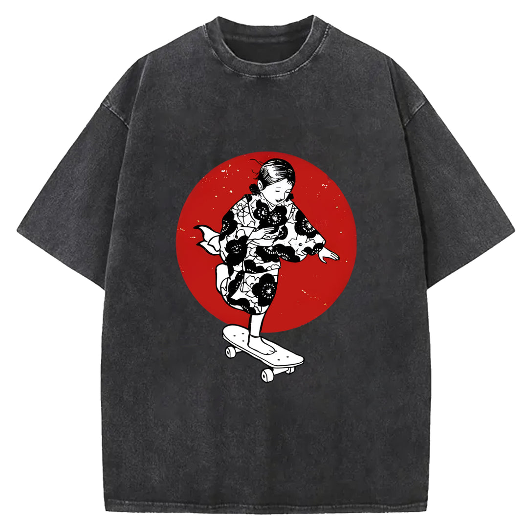 Japan Bonsai Washed Crew Neck T-Shirt