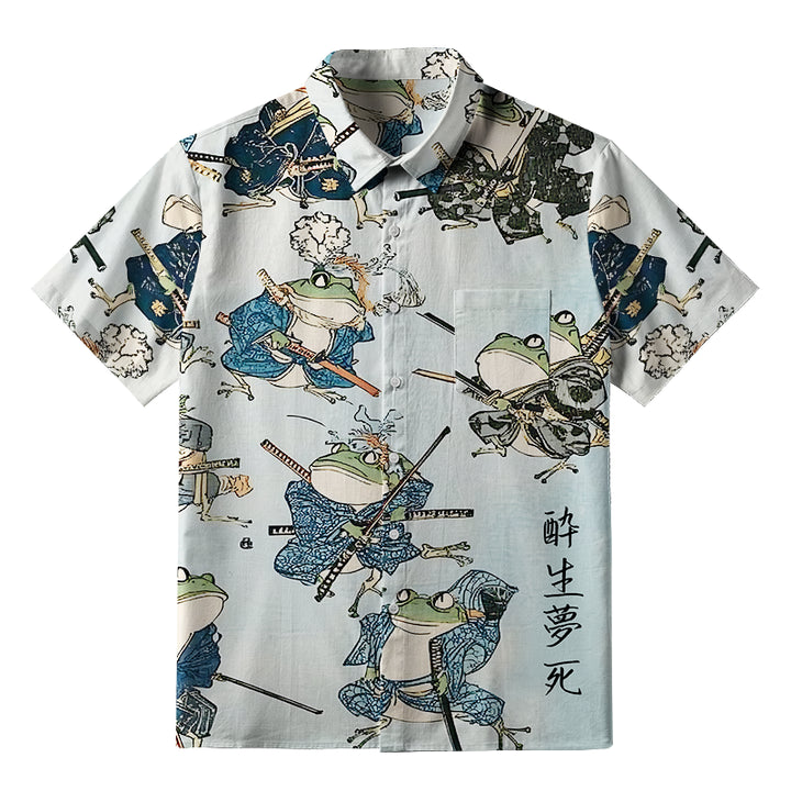 Frog Samurai Button-up Shirt