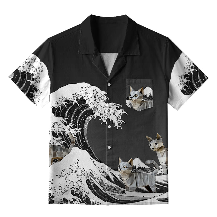 Origami Cat Aloha Hawaiian Shirt