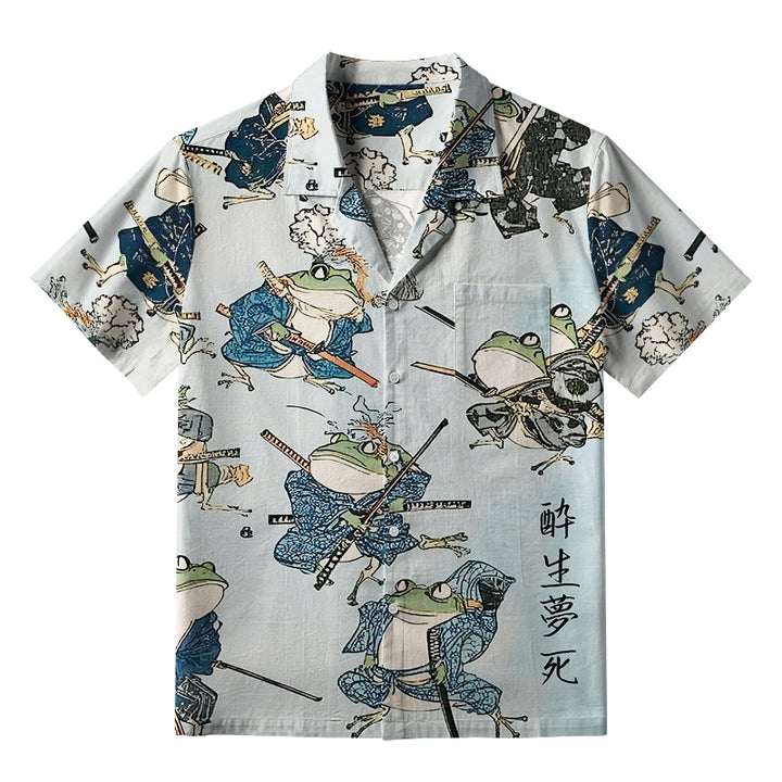 Frog Samurai Aloha Hawaiian Shirt