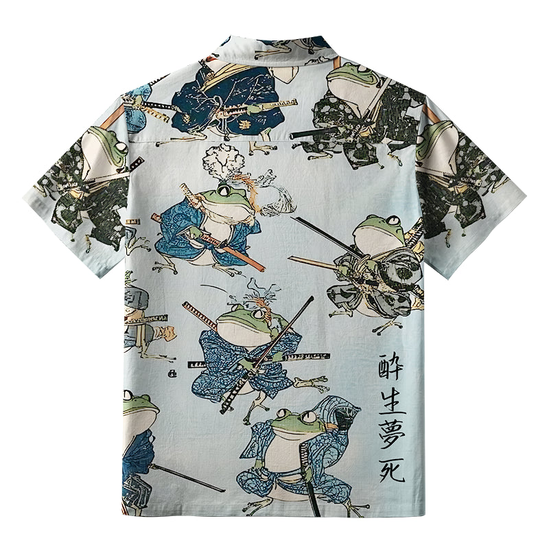 Frog Samurai Button-up Shirt