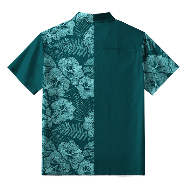 Tropical Ripple Flowers Button-up Shirt