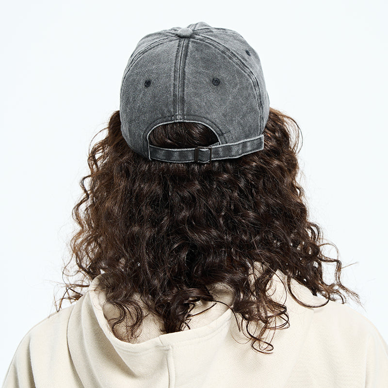 Contemplative Robot Cat Washed Cap
