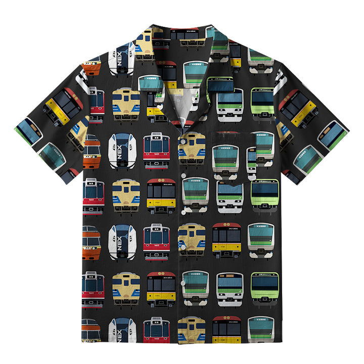 Japanese Traditional Trains Aloha Hawaiian Shirt