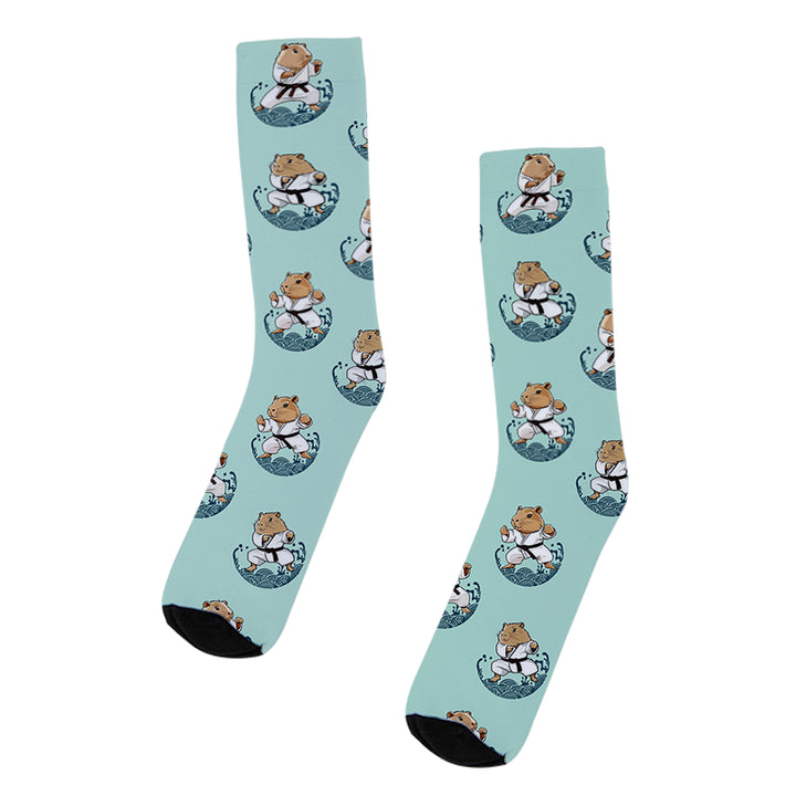 Funny Karate Capybara Socks