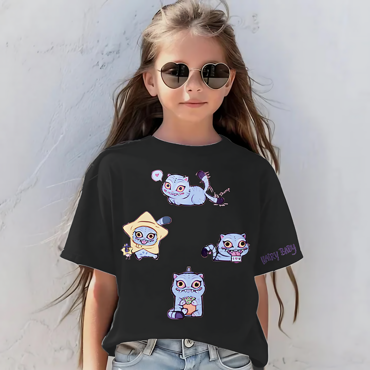 Demon Hunter Cute Pet Children's Cotton T-Shirts