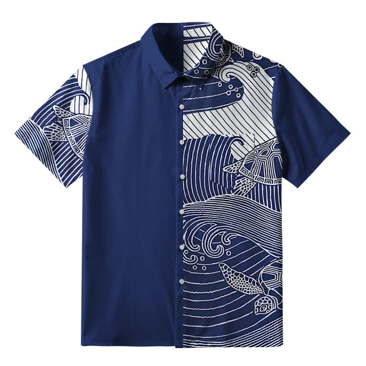 Turtles In The Ocean Button-up Shirt
