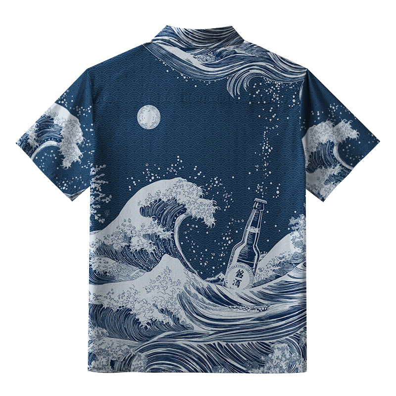 The Great Wave Off Beer Aloha Hawaiian Shirt