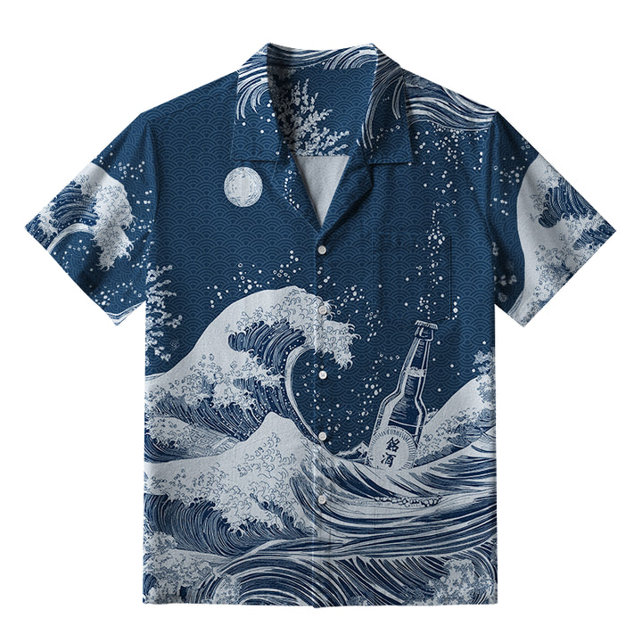 The Great Wave Off Beer Aloha Hawaiian Shirt