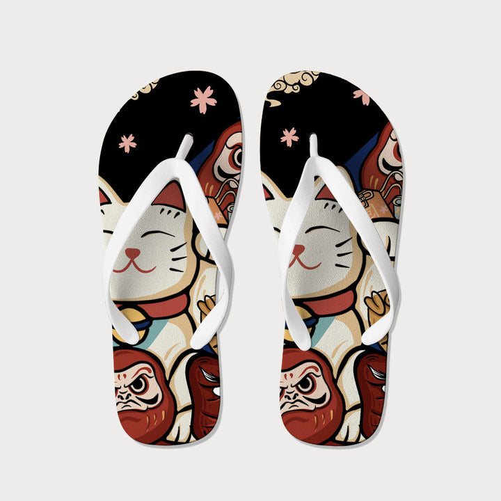 Traditional Japanese Elements Flip Flops