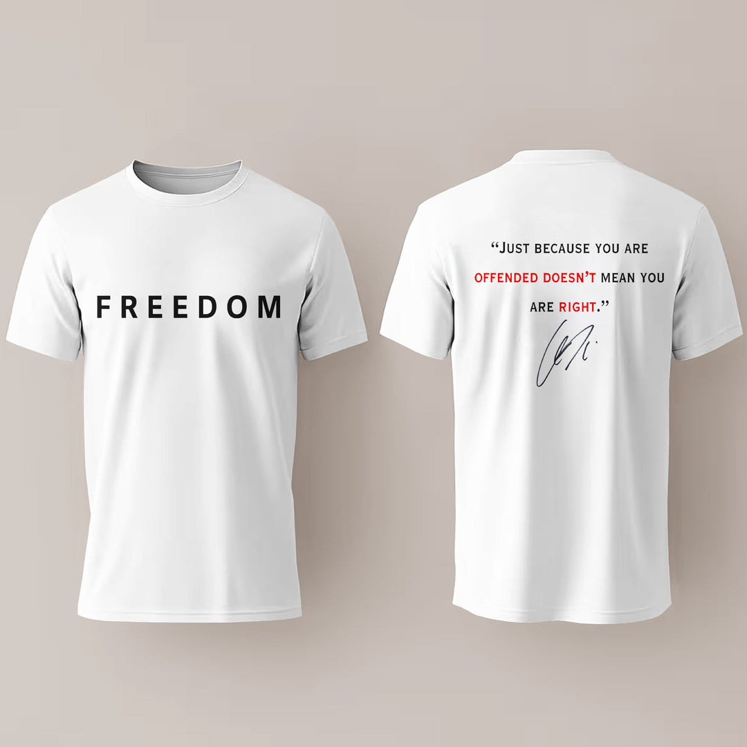 Charlie Kirk Freedom Crew Neck T-shirt