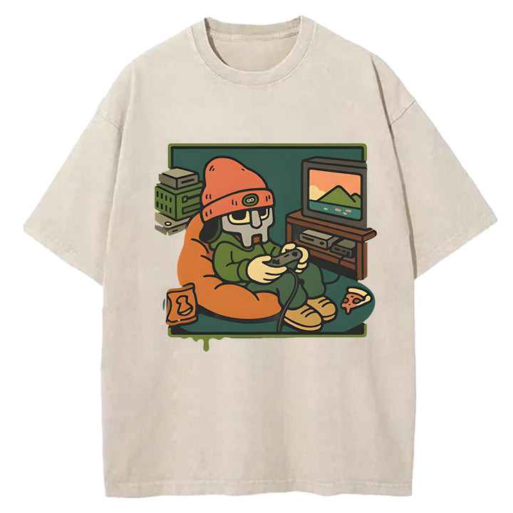 Parappa The Rapper Vintage Design Washed Crew Neck T-Shirt