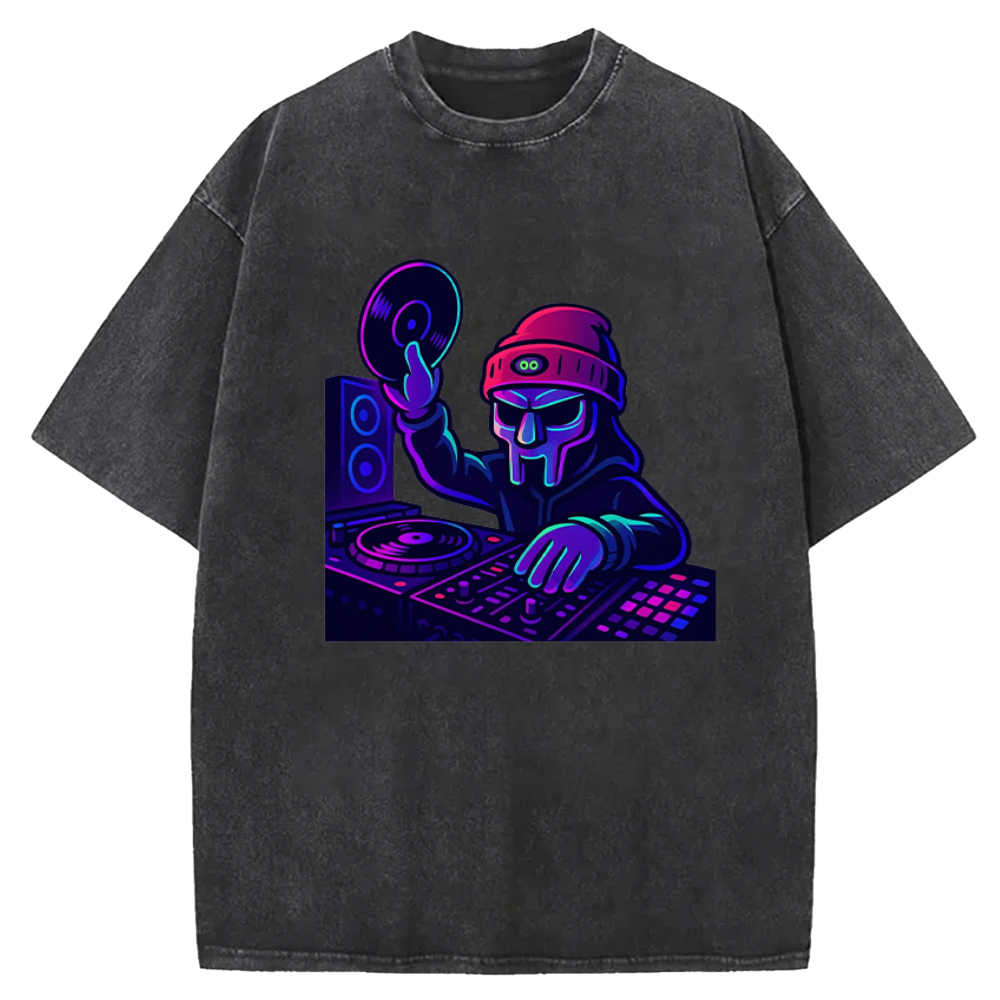Parappa The Rapper Vintage Design Washed Crew Neck T-Shirt