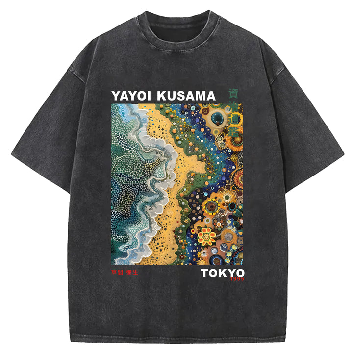 Yayoi Kusama Vintage Washed Crew Neck T-Shirt