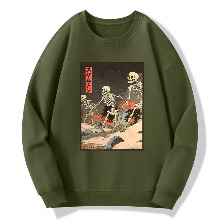 Japanese Rising Skeletons Sweatshirt
