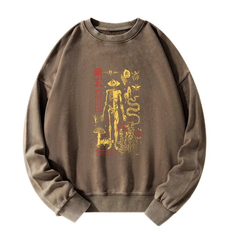 Spooky Ghost Japanese Washed Sweatshirt