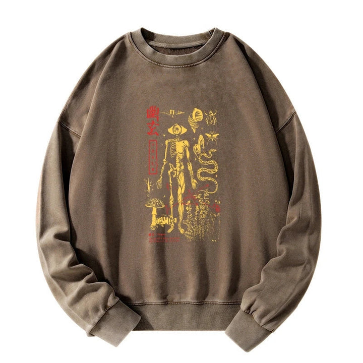 Spooky Ghost Japanese Washed Sweatshirt